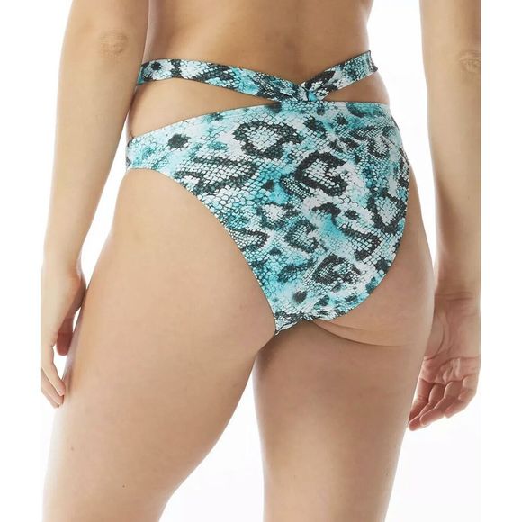 - MSRP $25 Sundazed Womens Riley Snake-Print Stappy Bikini Bottoms Size Xl - Picture 2 of 3